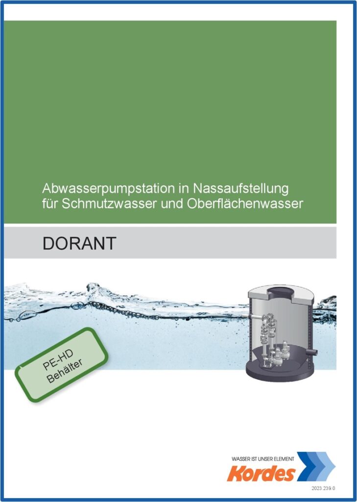Kordes Pumpstation Abwasser Broschuere Dorant 729x1024 - Pumpstation DORANT